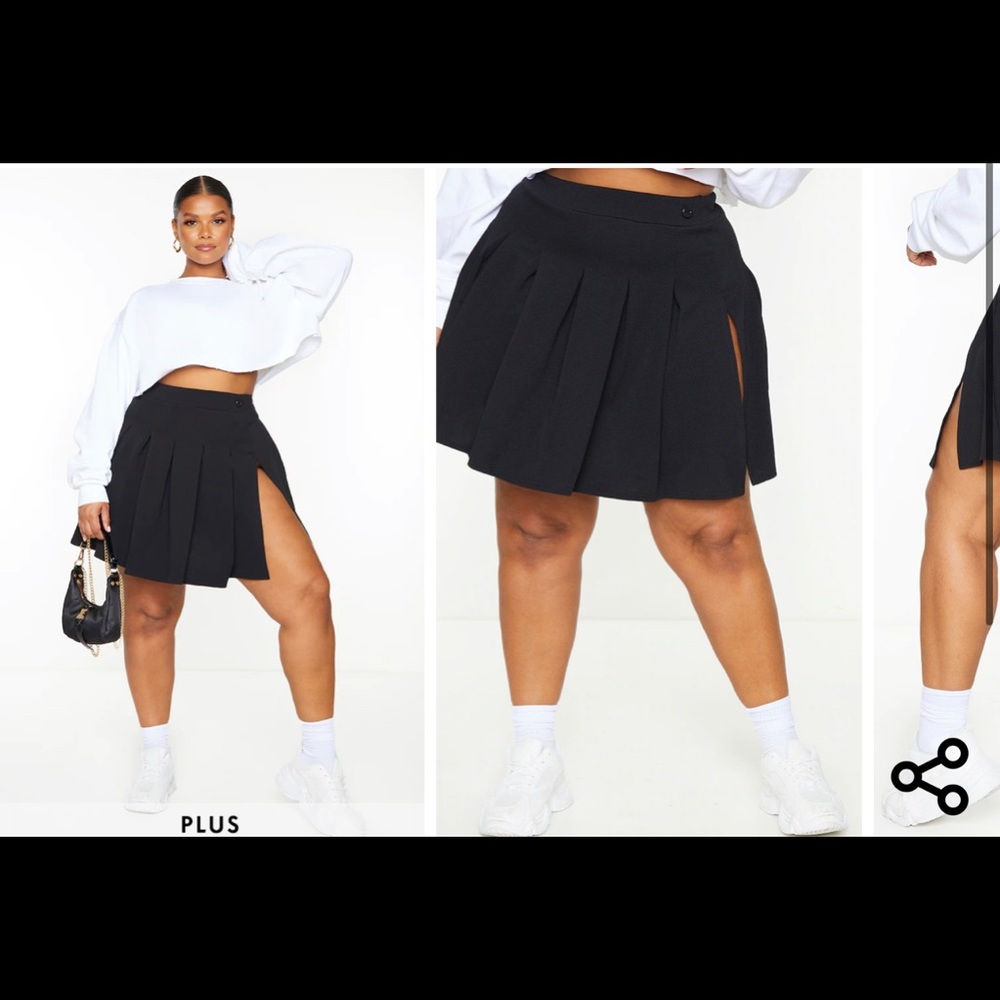 Skater skirt with split